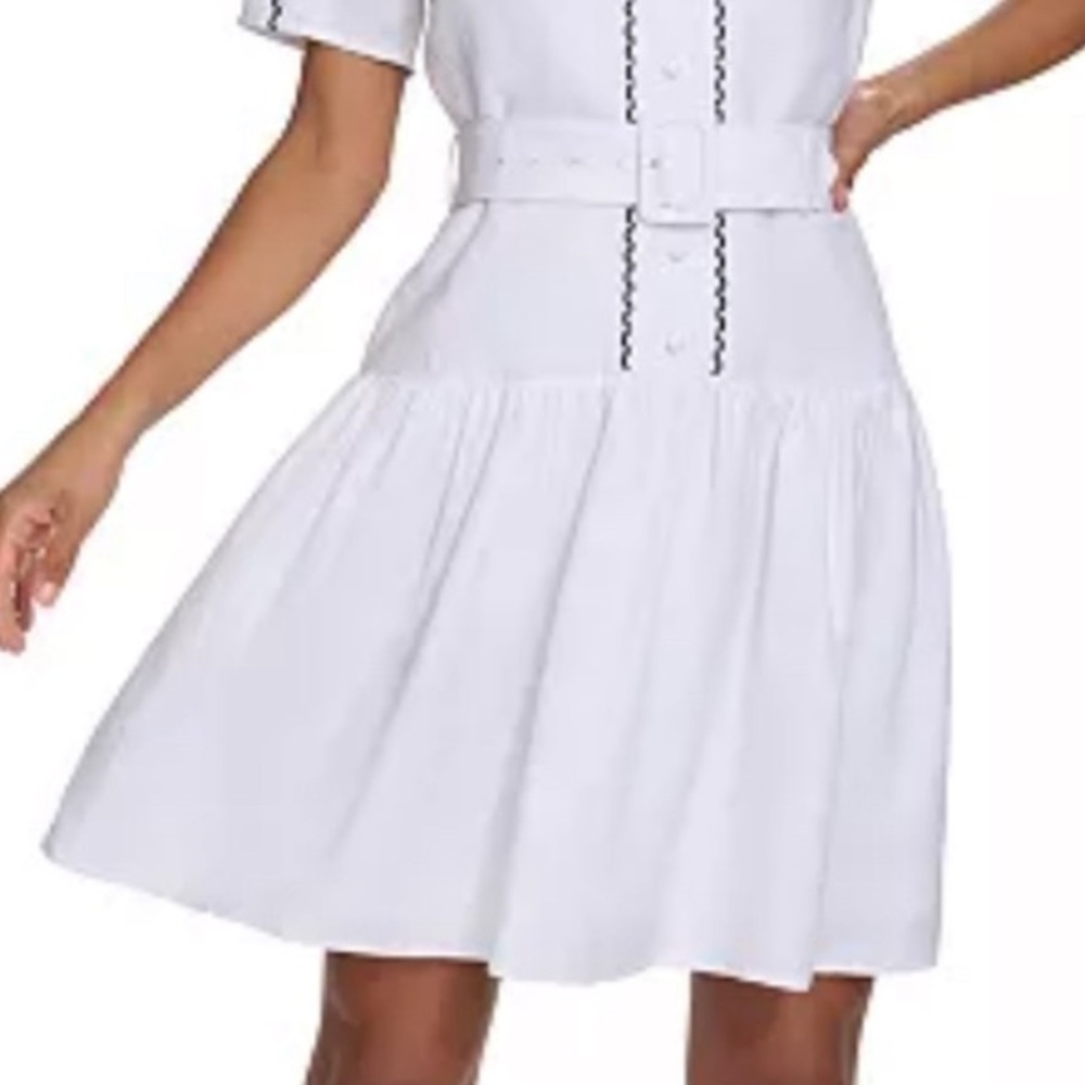 KARL LAGERFELD PARIS LINEN DRESS - Picture 4 of 6